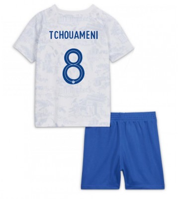 France Aurelien Tchouameni #8 Replica Away Stadium Kit for Kids World Cup 2022 Short Sleeve (+ pants)
